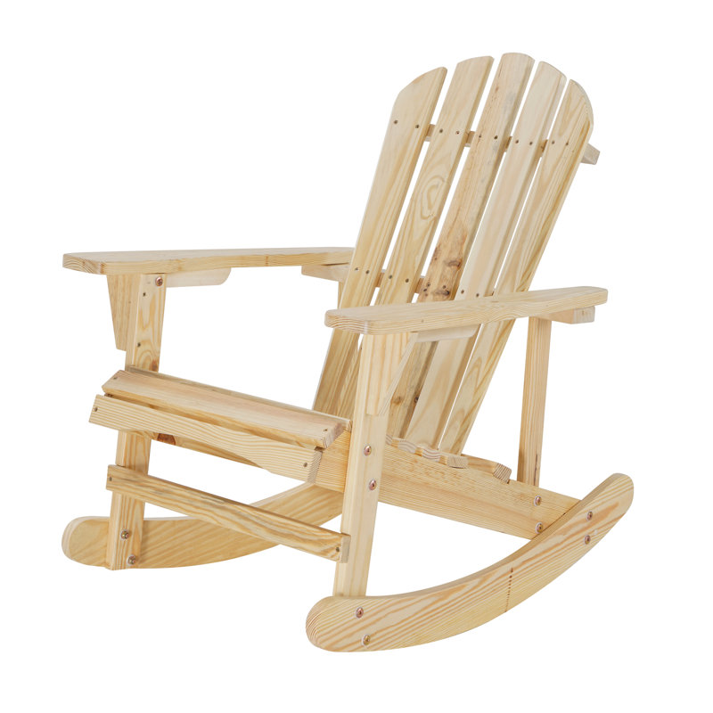 Chaise Adirondack en bois massif Almat, Naturel