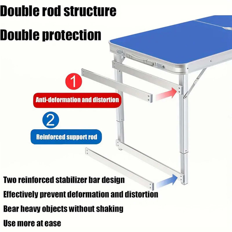Grande table pliante d'extérieur portative