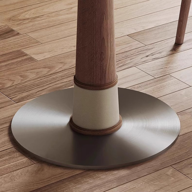 Table de salle à manger en acier inoxydable, H 29,53 po x L 43,31 po x l 43,31 po