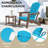 50" X 20" Patio Chair Cushion, Seat/Back Cushion For Adirondack Chair With Ties-1752589087-1752589078
