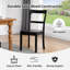 Chaises de salle à manger à lattes incurvées de style ferme moderne de 17,1 po Imon-112510864