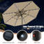 Parasol de patio solaire 10 pi avec 32 lumières DEL à 3 niveaux d'ajustement de l'inclinaison du dessus ventilé beige-801259628