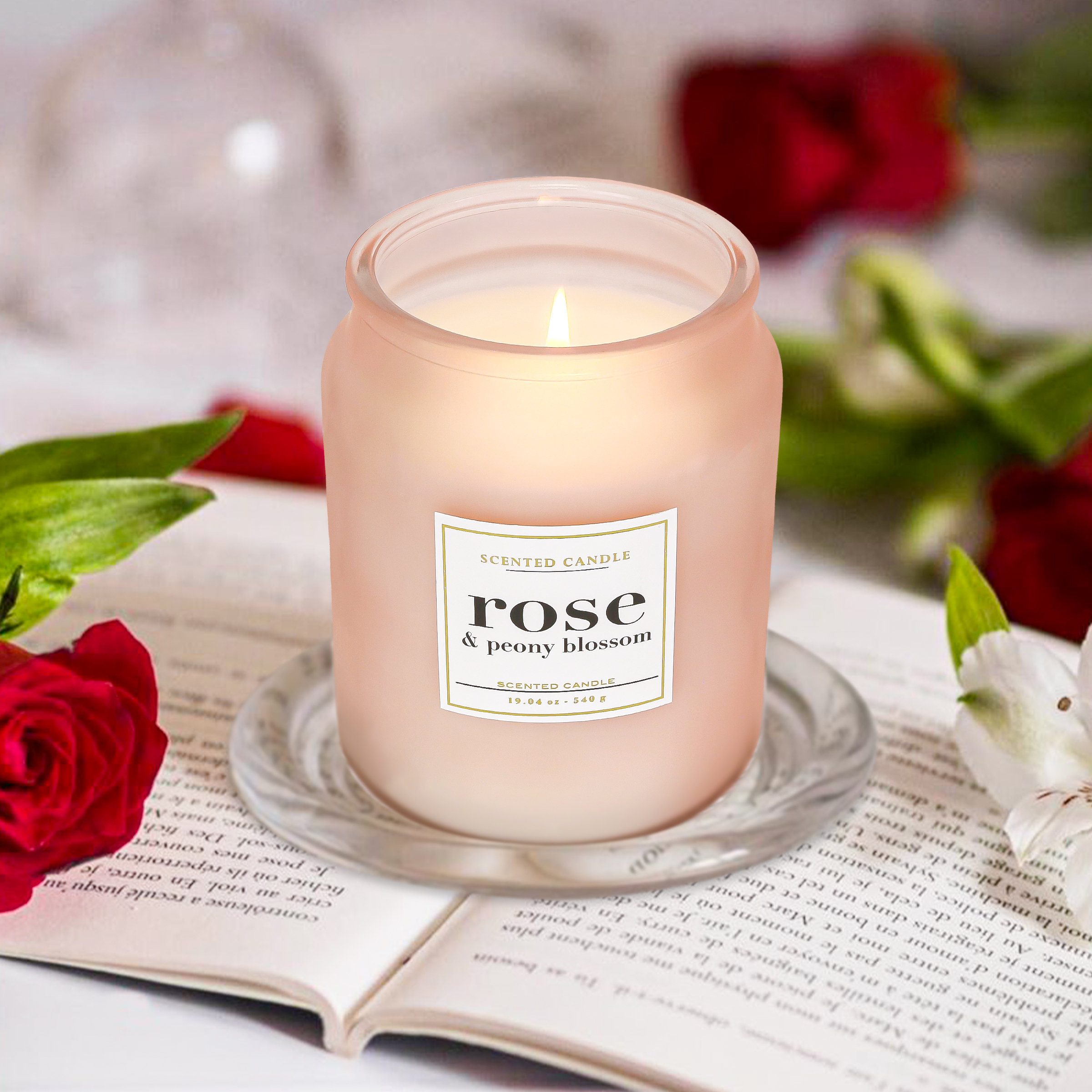 Symple Stuff Rose & Peony Blossom Scented Jar Candle