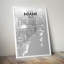 Miami City Map - No Frame Print-458836449