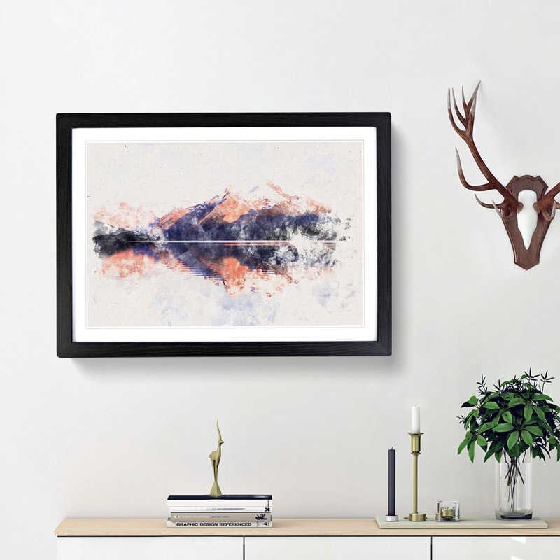 Mountain Sunshine in Canada - Picture Frame Graphic Art Print, Black Framed, 62cm H x 87cm W x 2cm D