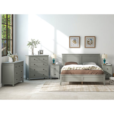 Solid Wood Bedroom Sets 5 Pieces ( Queen/King/Full Bed & End Table & Dresser & Chest ) -  Red Barrel StudioÂ®, 22BFFCB8F29D4A28A23999B8801A8016