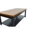 Table basse Style 48 pouces, noir et whisky, peuplier, avec whisky robuste 48 po, tablette spacieuse