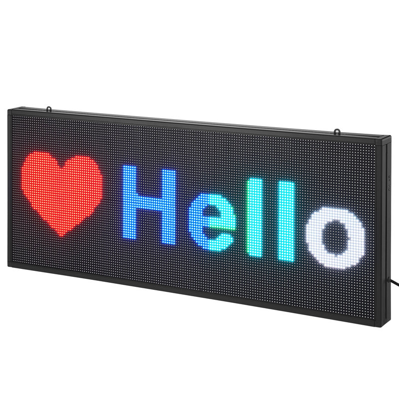 Signe à DEL programmable VEVOR, panneau de défilement à DEL P6 couleur,