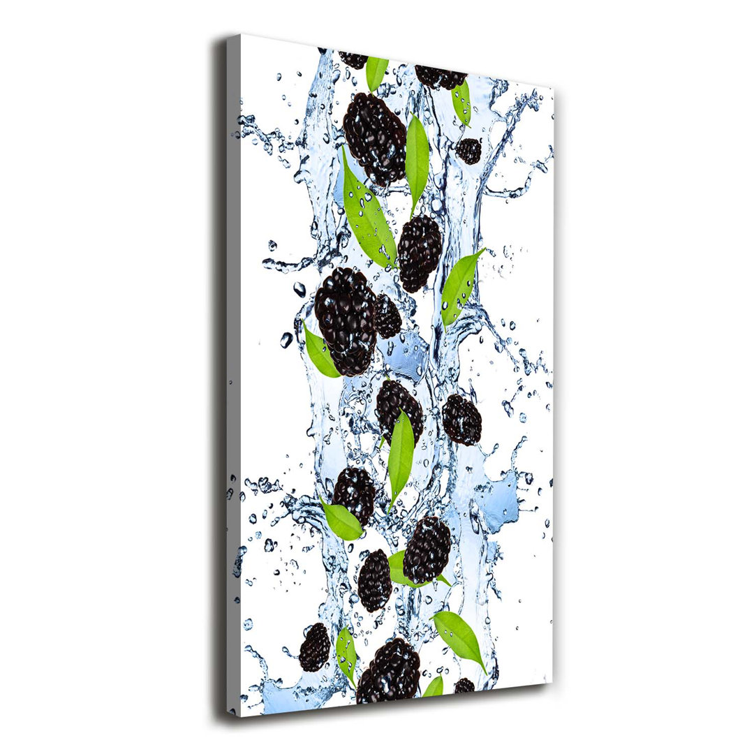 Brombeeren und Wasser - Kunstdrucke auf Segeltuch