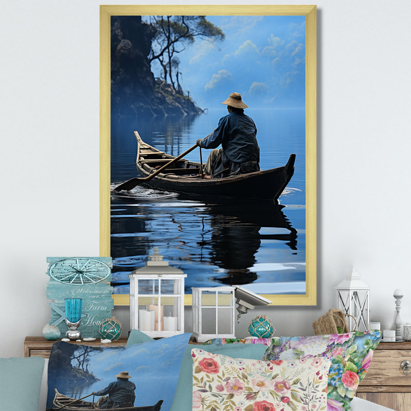 «Bertil Thailande», reproduction sur toile, H 40 po x l 30 po x P 1,5 po, Cadre photo doré