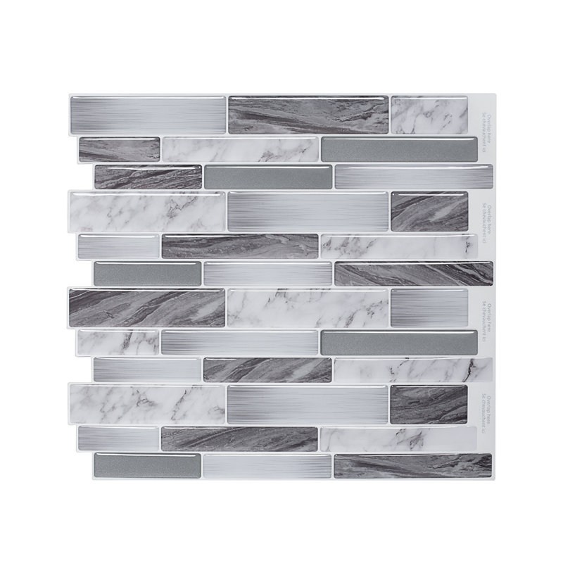 Dickinson 25.4cm W x 28.58cm L PVC Peel and Stick Mosaic Tile