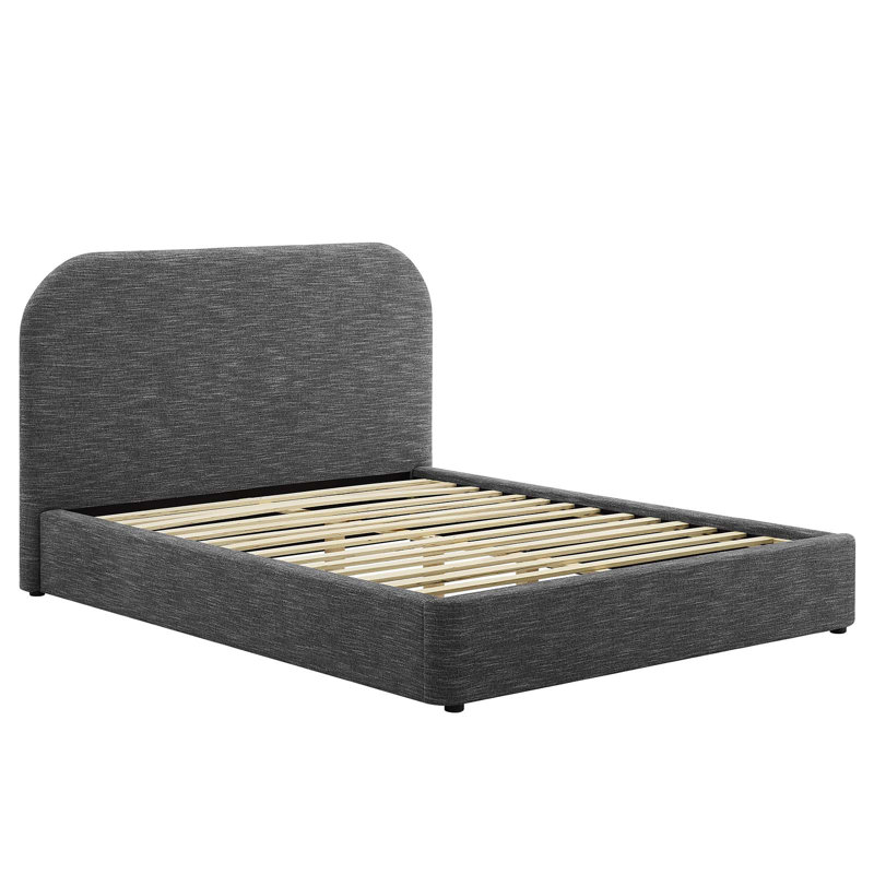 Modway Keynote Curved Full Platform Bed - Taupe Velvet