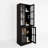 71" H X 23.6" W Kitchen Pantry With Bookcases, Glass Door Kitchen Hutch-122612571