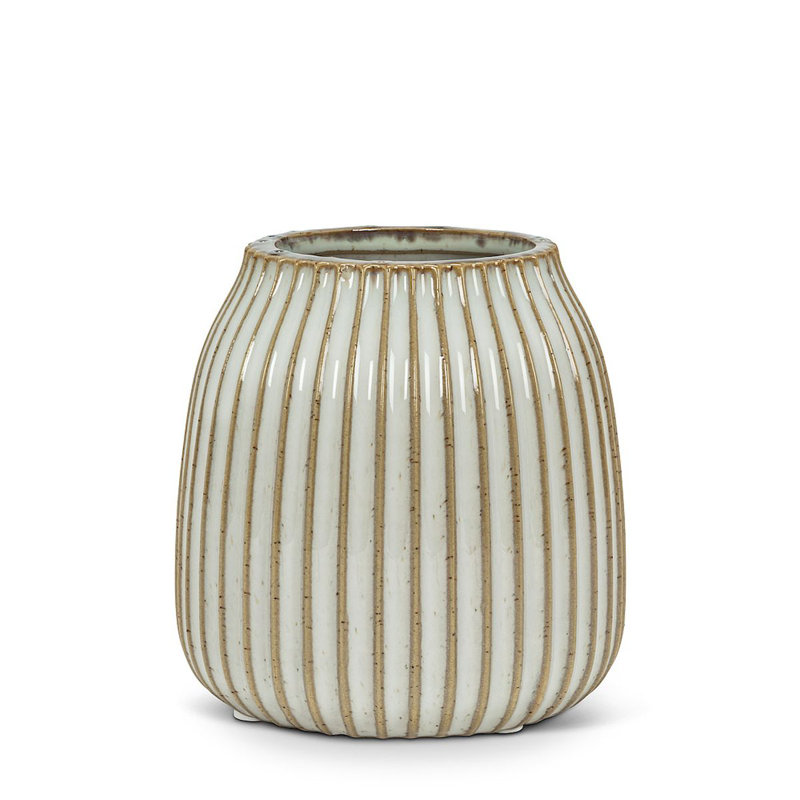 Vase de table en grès 4 "Whitewash