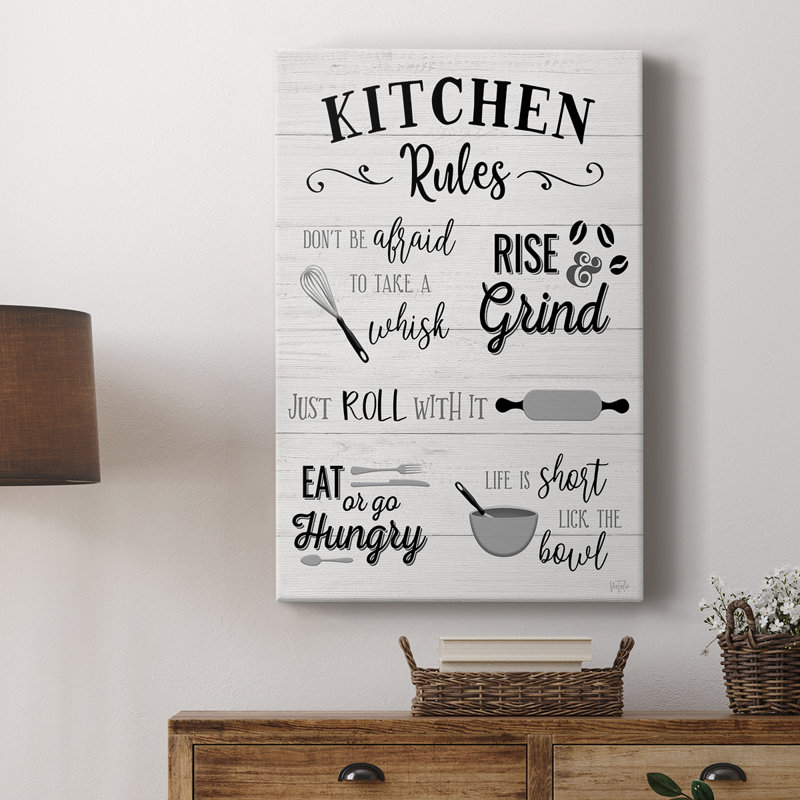 Kitchen Rukles Wexford Home Rules of the Kitchen - Gallery Cavas - Wayfair Canada