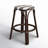 Alastair 24" Rattan Counter Stool - White/Brown Stripe/ Dark Brown Rattan Frame-88071850-88071842