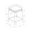 Tabouret de bar Desa en métal / tissu gris / blanc (ensemble de 2), H 25,86 po x l 15,8 po x P 15,8 po