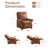 Pushback Recliner Chair With Massage And Heat, Breathable Leather-1412861109