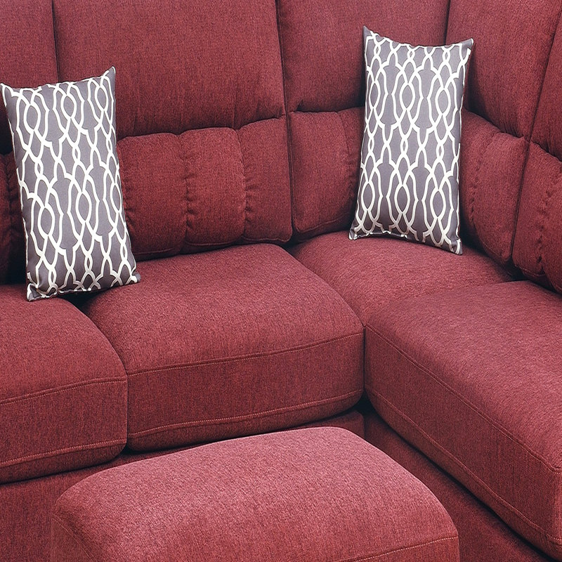 Canapé modulaire en velours rouge # F6419