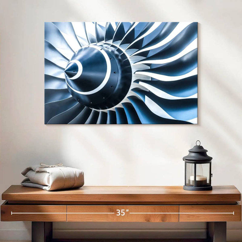 " Aircraft Engine ", 16" H x 24" W x 1.25" D