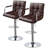 Pete Swivel Upholstered Adjustable Height Counter Stool with Metal Frame-694174960