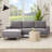 2-Piece 84" Upholstered L Shape Sectional Sofa-2126689610