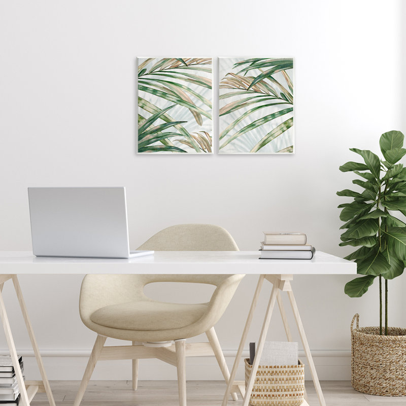 Ensemble de 2 plaques murales Impressions of Fronds, design par Alex Black