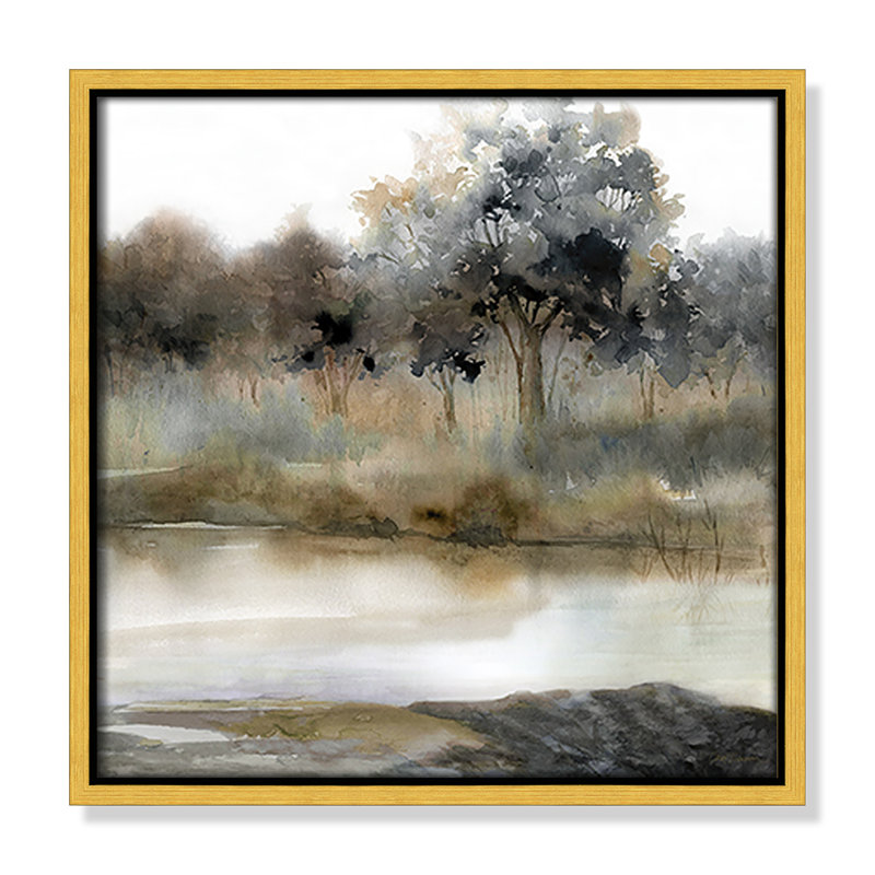 Collection Silent Waters Silent Waters II par Carol Robinson, H 13,5 po x l 13,5 po x P 2 po, Or