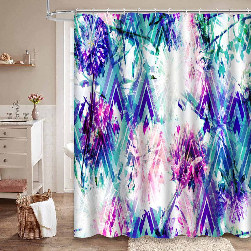 Rideau de douche Spring Floral, L 72 po x l 78 po