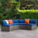 2 Piece Rattan Sectional Seating Group with Cushions