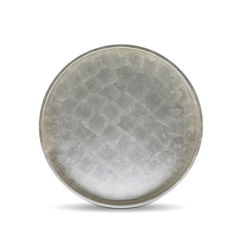 Plateau rond Great House, argent champagne