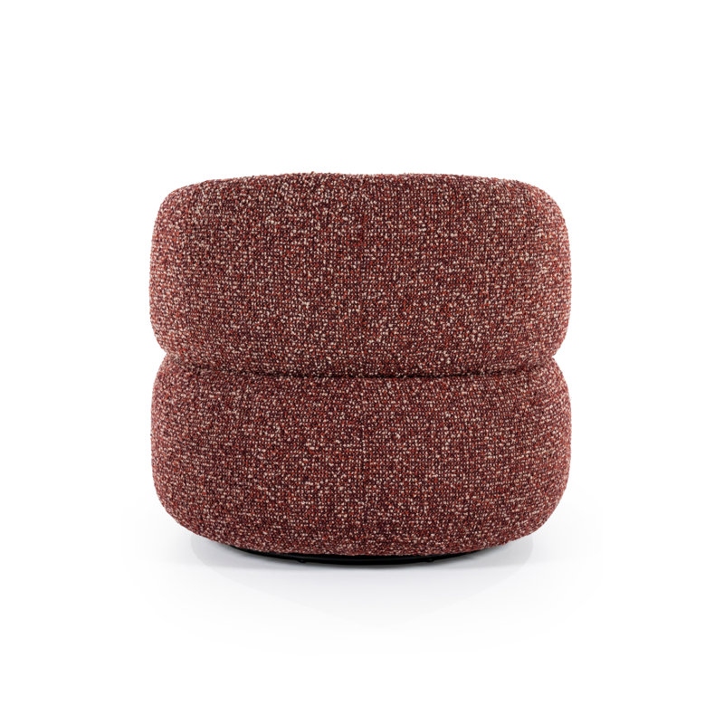 Accent Chair Swivel Barrel Chair, Red