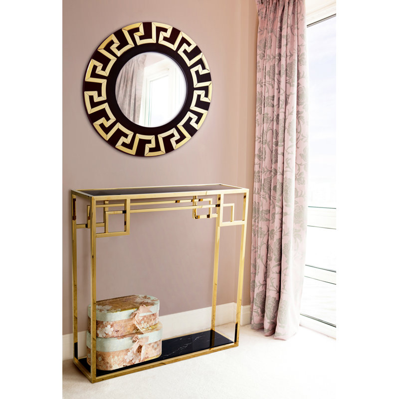 SantaFe Glass Flat Wall Mirror, Champagne