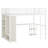 Metal Loft Bed Frame With Built-In Wardrobe, Desk And Storage Shelves-1997012847-1997012851