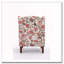 Chaise d'appoint avec pieds en bois rétro