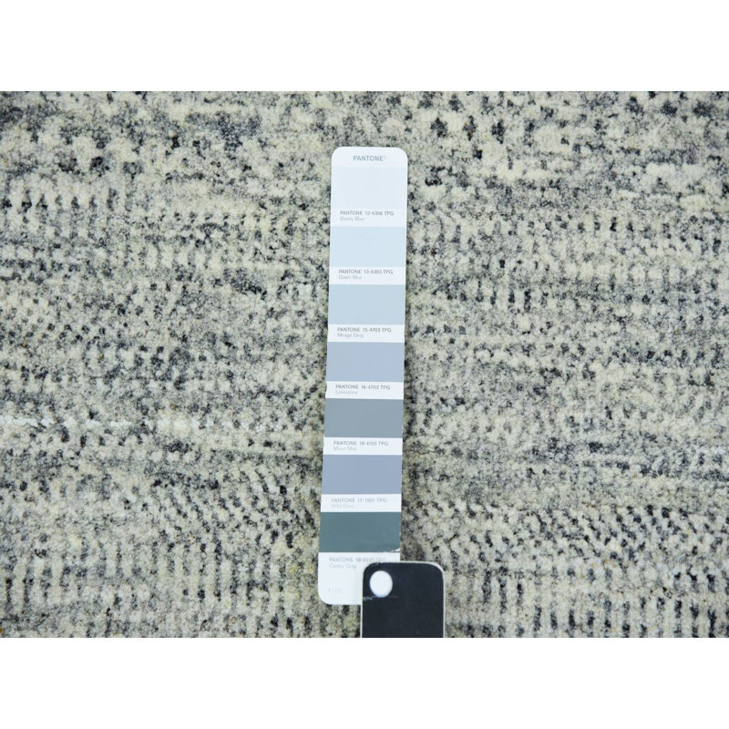 Tapis oriental gris en laine nouée à la main 3 pi x 5 pi 6 po 0FE5C7AC546343F7AF9F1D610FD2E44D