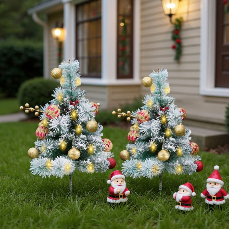 2.3' H Lighted Artificial Pine Christmas Tree
