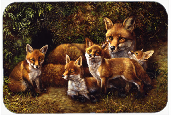 Planche à découper en verre foxes de la famille fox caroline