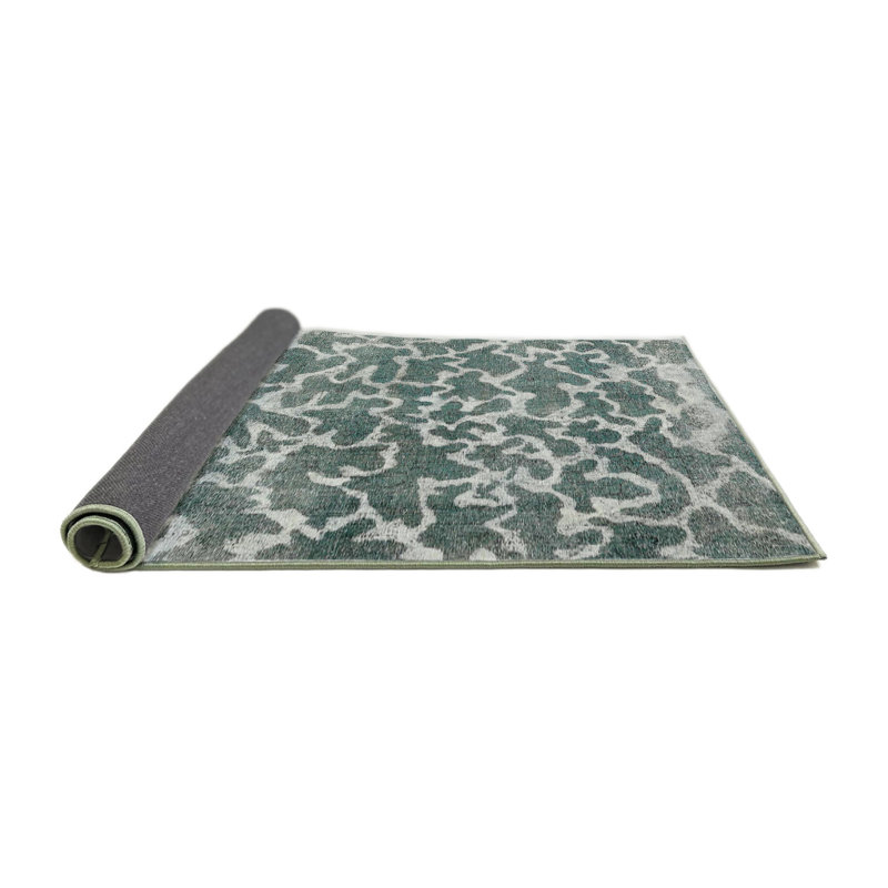 Tapis de zone gris/beige contemporaine, Rond 6 pi