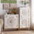 Retro White Solid Wood Sideboard