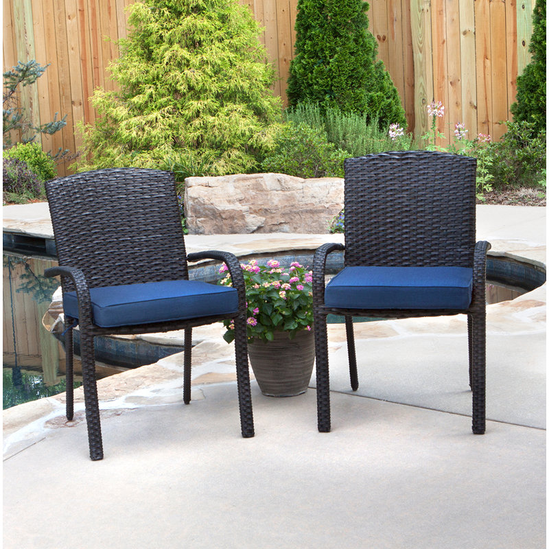 Sunbrella Premium Outdoor Seat Pad, Spectrum Indigo Sunbrella® Plainweave