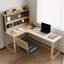 Bureau en bois massif en L Burlywood-1253160183-1253160182