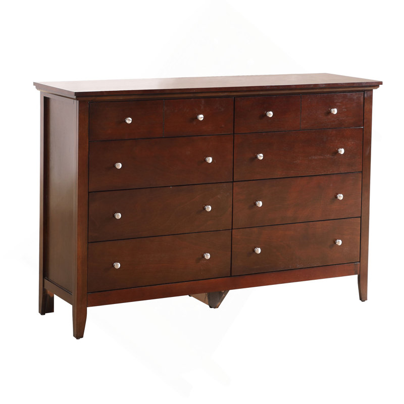 Commode de rangement avec boutons ronds pour espaces modernes, Cappuccino