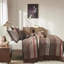 Ensemble de couvre-lit réversible 5 pièces en jacquard pour grand lit