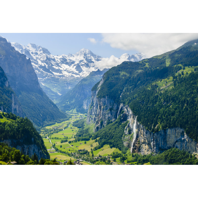 Breathtaking View Of Lauterbrunnen Valley - Wrapped Canvas Print