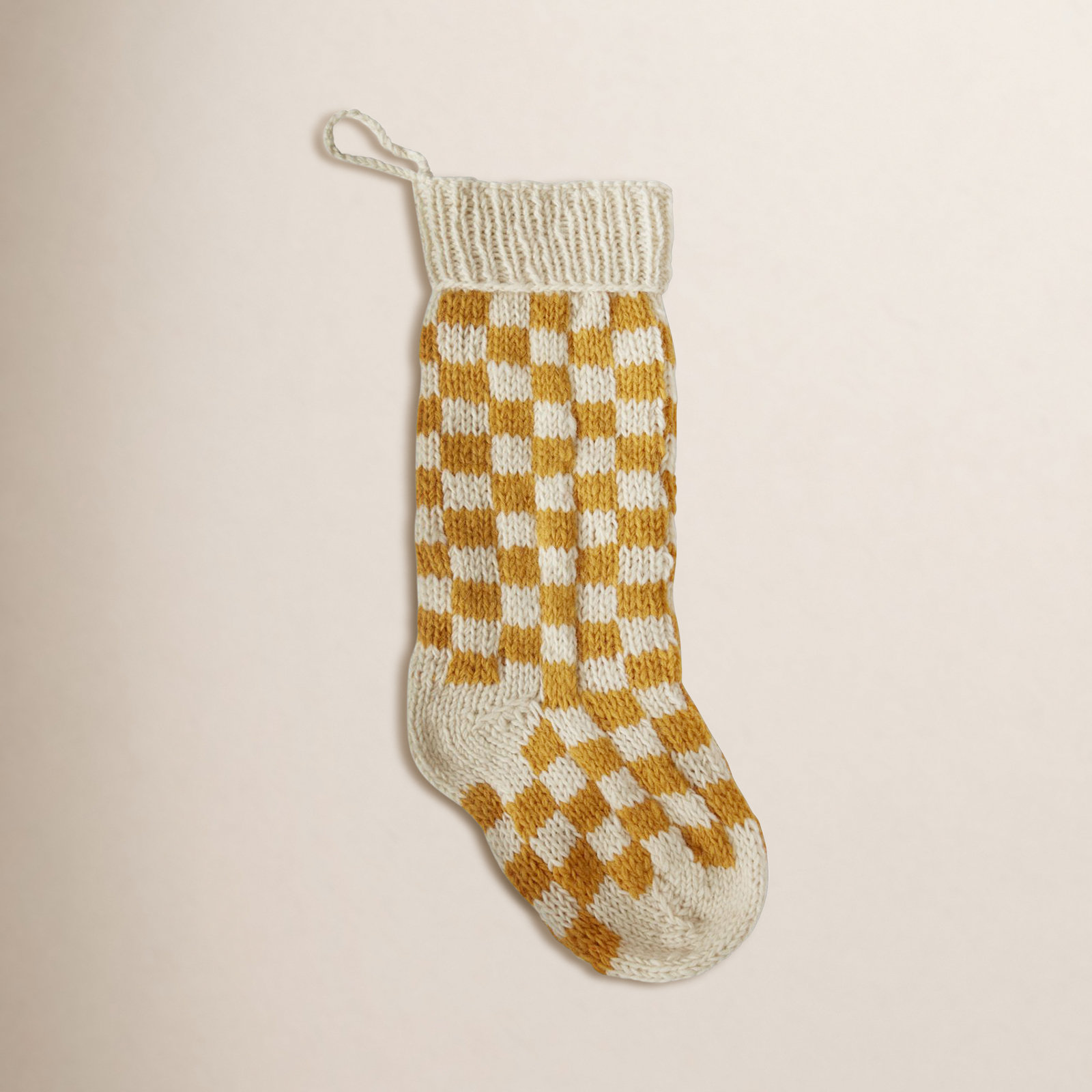 Knit Stocking, Gold