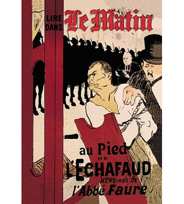 « le matin au pied de l’echafaud (le matin au pied de l’echafaudage) » par toulouse-lautrec affiche rétro