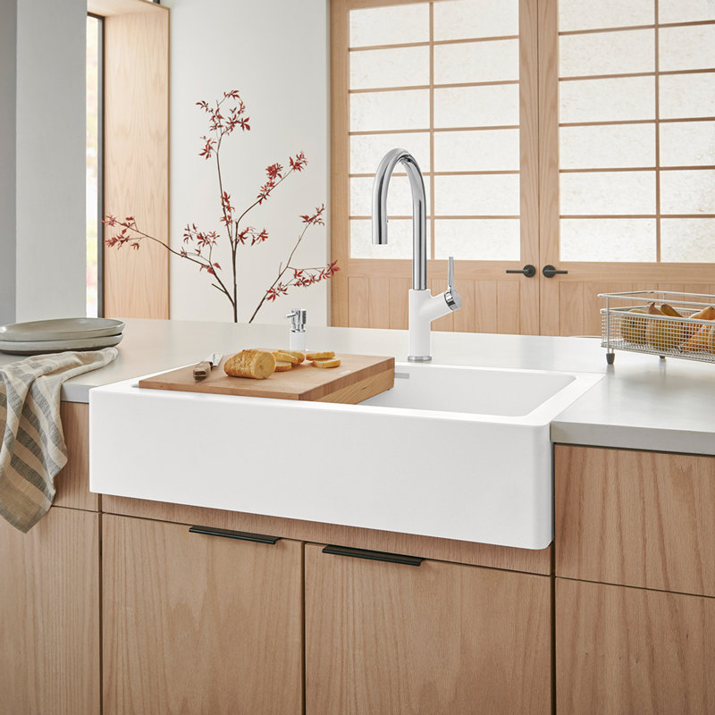 Vintera SILGRANIT 30" L X 19'' W Farmhouse Sink, Biscuit