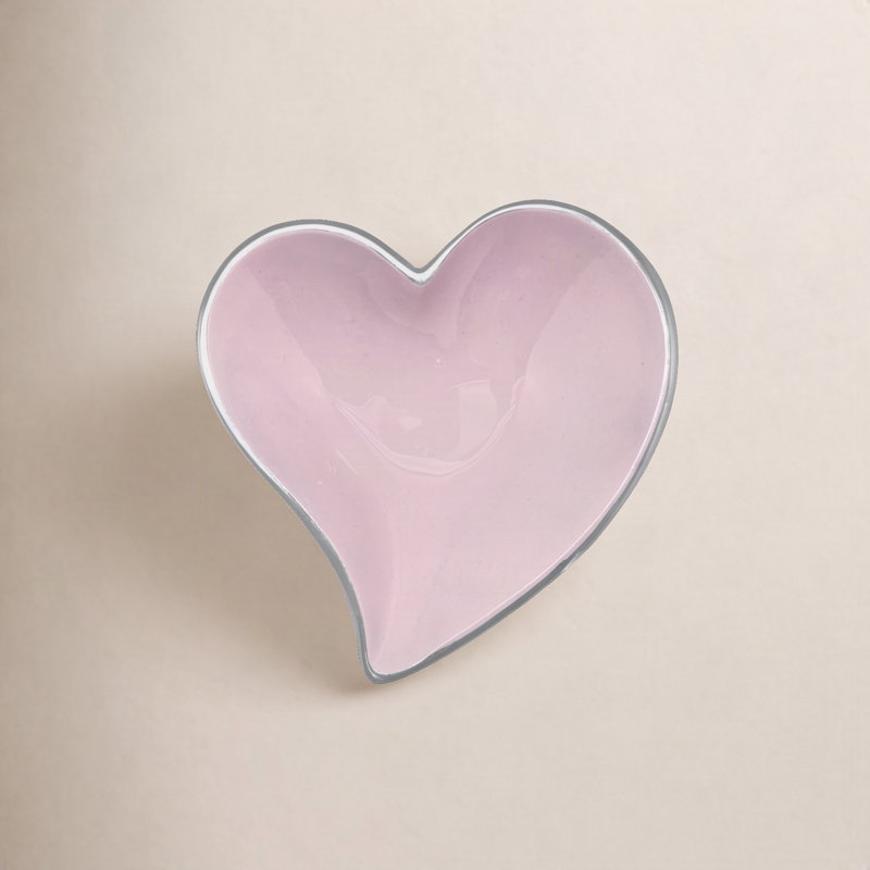Mariposa First Comes Love Small Heart Bowl, Pink