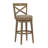 Ewan Swivel Upholstered Counter Stool with Solid Wood Frame-329419282-329419292